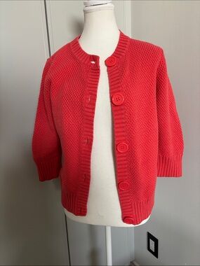 L.L. Bean Coral Button Front Women’s Cardigan